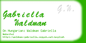 gabriella waldman business card